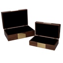 Rectangular brown wooden box 1-2 cm31x20h10