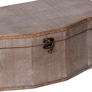 Rectangular brown wooden box 1-2 cm36x20,5h14,5