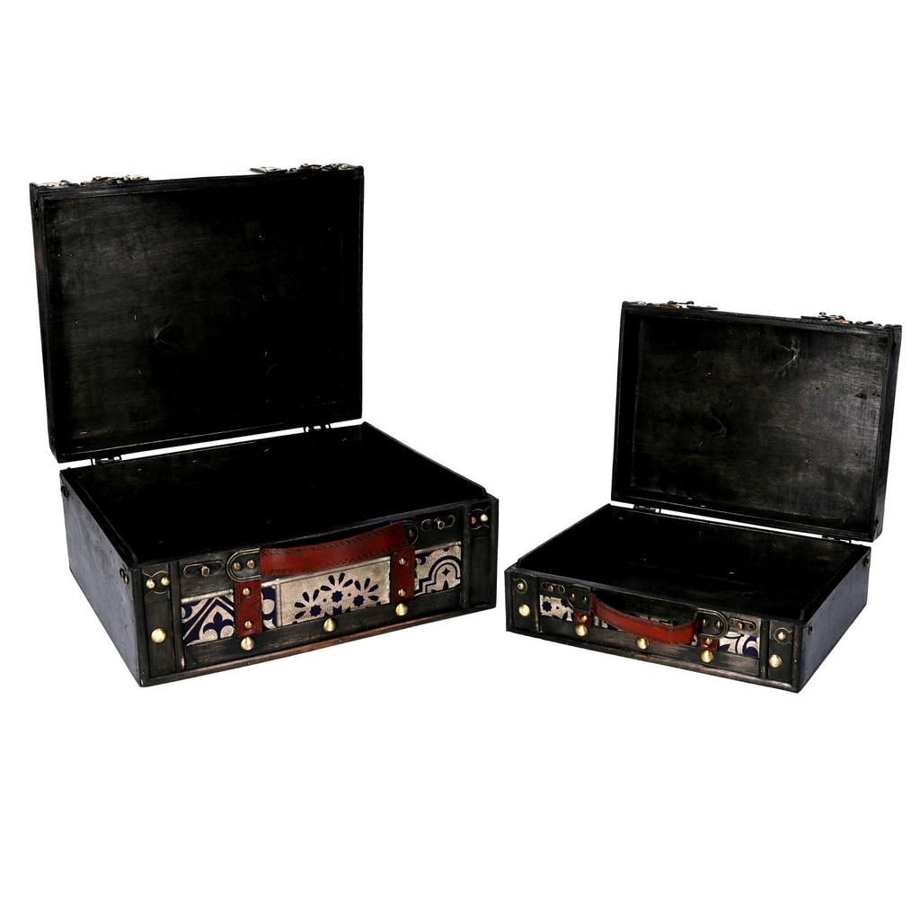 Rectangular brown wooden box 1-2 cm36x29h17