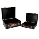 Rectangular brown wooden box 1-2 cm36x29h17