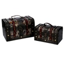 Rectangular black wooden box 1-2 cm29x19h19