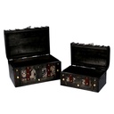 Rectangular black wooden box 1-2 cm29x19h19