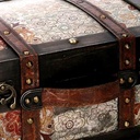 Rectangular black wooden box 1-2 cm36x29h18