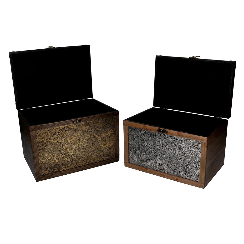 Rectangular wooden box 1-2 cm38x26h26,7