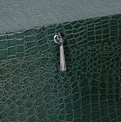 Wooden box 1-2 covered in rectangular eco-leather cm35x22h20