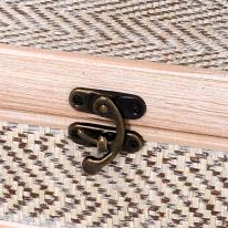 Rectangular bleached wooden box 1-2 cm30x20h14