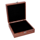 Wooden box 1-2 green with brown edge cm20x20h6,8