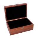 Wooden box 1-2 green with brown edge 24x16h9,3 cm