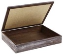 Scatola legno rett. clean coffee lg-0266 cm. 27 x 35 h 7