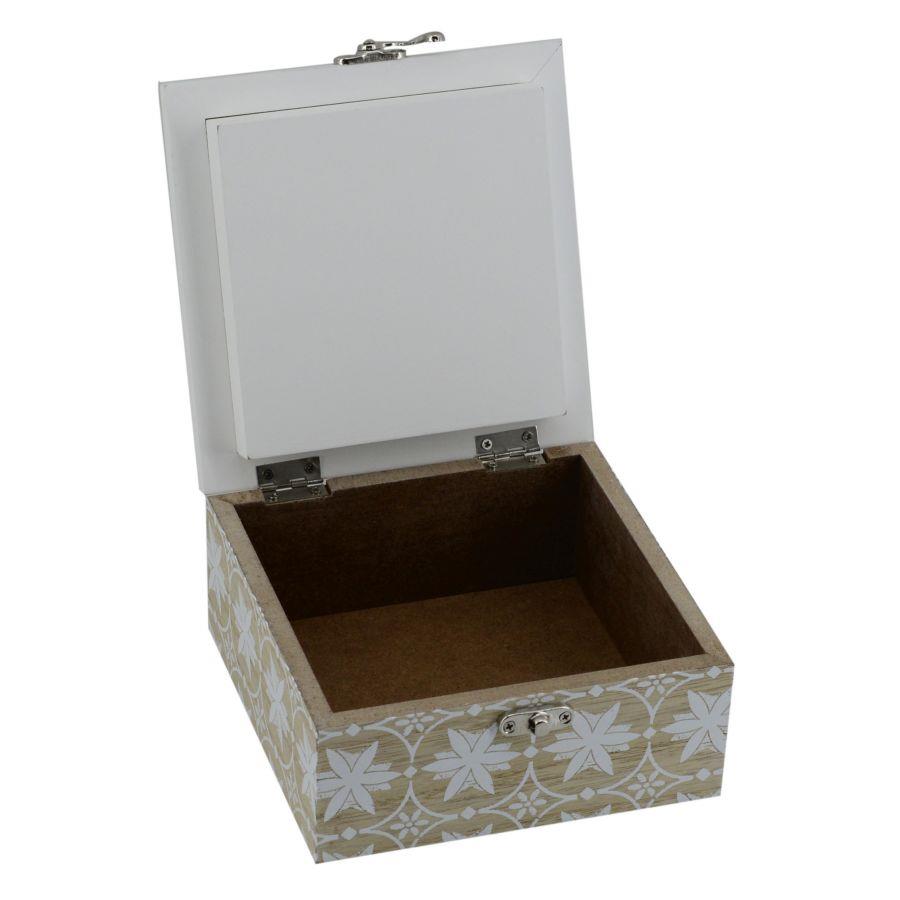 Scatola legno rosina naturale quadro cm15x15h7