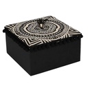 Scatola legno tessuto maori 1-2 quadro cm18x18h10