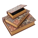 Rectangular mandala faux leather book box 1-3 cm32x24h8