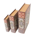 Rectangular mandala faux leather book box 1-3 cm32x24h8