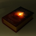 Scatola libro ecopelle con led rettangolare cm29x20h8