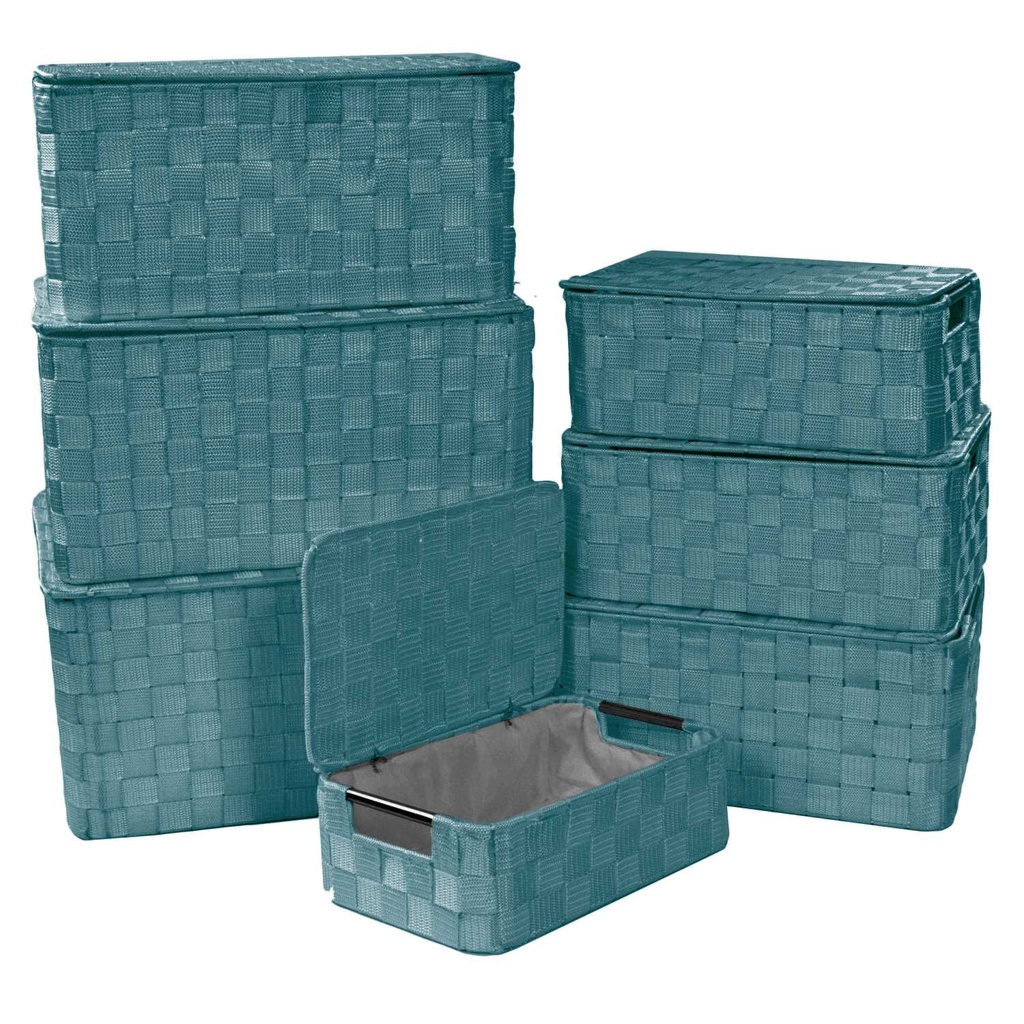 Rectangular water green polyester box 1-7 cm40x30h21,5