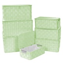 Rectangular light green polyester box 1-7 cm40x30h21,5