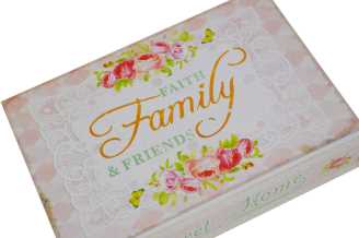 Scatola portathe rett. family ld-7040 cm. 24 x 16 h 7