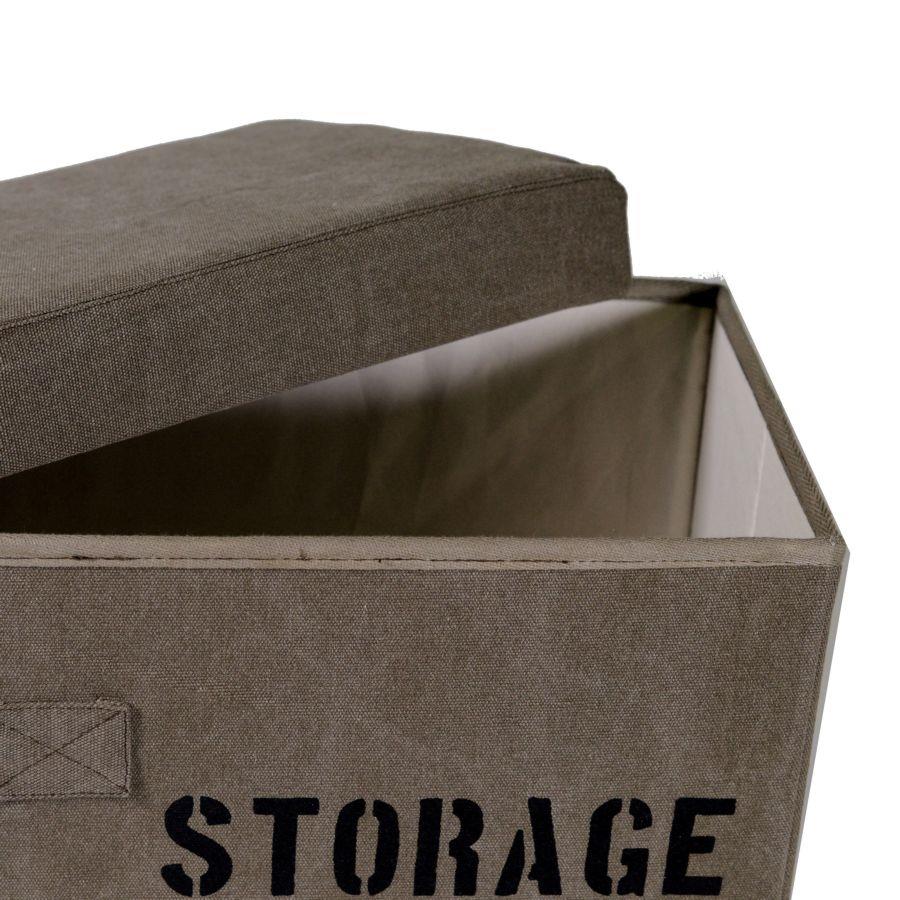 Scatola tessuto 1-2 marrone storage quadro pieghevole cm36x36h20