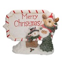 Scritta resina bianco rosso con led cm45x12h36