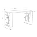 Scrivania Labirent Bianca 140x60x75 cm