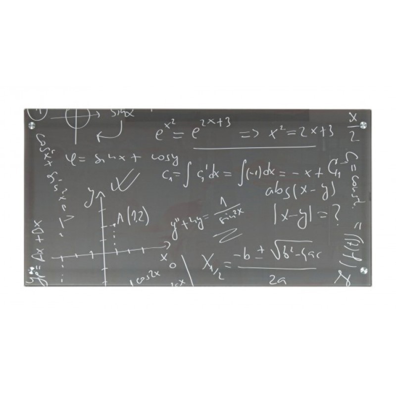 Scrivania Young Smoke piano in vetro 113x58 cm