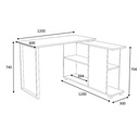 Scrivania con libreria reversibile Rovere OSLO 120x60x h74 cm