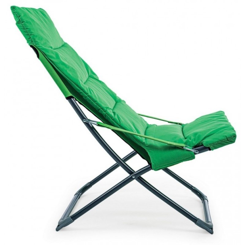 Sdraio pieghevole Relax imbottita SFOD Verde 60x90xh86 cm