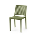 Sedia Bars in Polipropilene Verde Oliva Resistente ai Raggi UV e Umidità L46 x P56 x H82