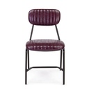 Sedia Debbie bordeaux vintage in ecopelle