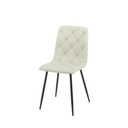 Sedia Imbottita Beige con Cuciture a Rombo  43x45x91 cm