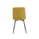 Sedia Imbottita Gialla con Cuciture a Rombo L 43 x P 45 x H 91 cm