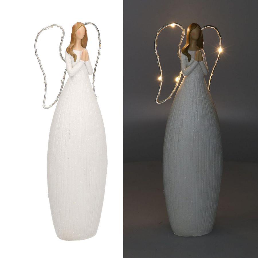 Angelo resina bianco con led cm10x7h30