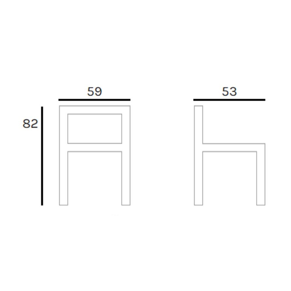 Sedia Lovely in Polipropilene Nera Resistente ai Raggi UV e all'Umidità L59 x P53 x H82