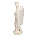 Angelo resina bianco oro con lanterna cm 15x11h40