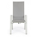 Sedia c-br reclinabile da giardino Steven Lunar 59x72x112h cm