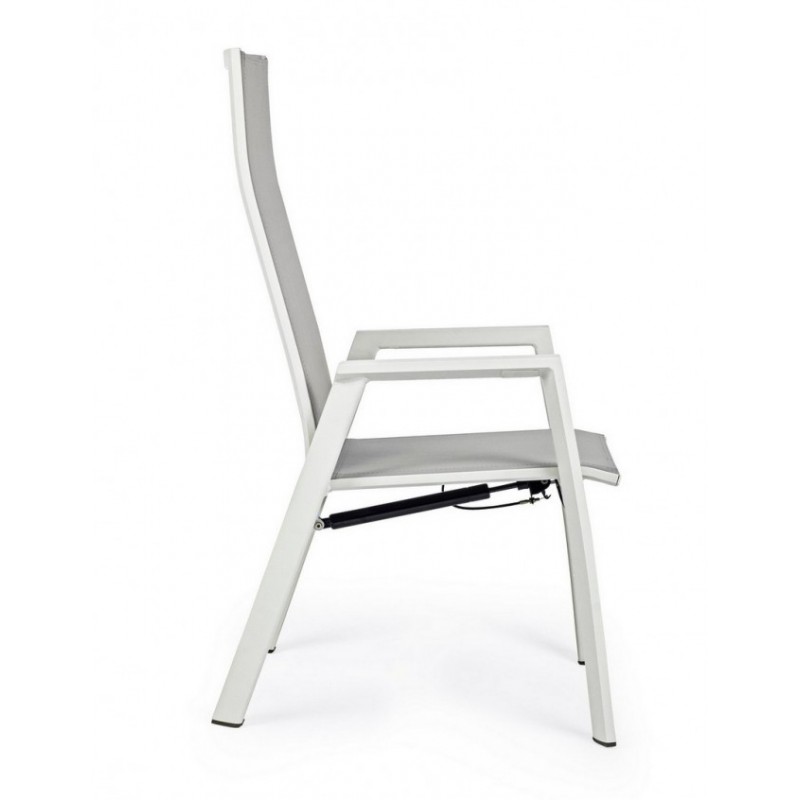 Sedia c-br reclinabile da giardino Steven Lunar 59x72x112h cm