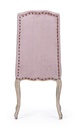 Sedia classica legno velluto rosa Diva cm 51 x 53 x 99