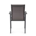 Sedia con braccioli Crozet da esterno dark antracite