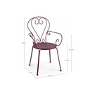 Sedia con braccioli Etienne Bordeaux impilabile