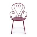 Sedia con braccioli Etienne Bordeaux impilabile