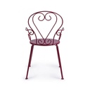 Sedia con braccioli Etienne Bordeaux impilabile