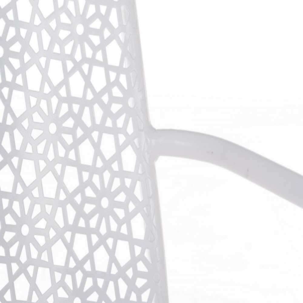 Sedia con braccioli da esterno Jodie bianco