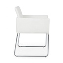 Sedia con braccioli in similpelle Bianco SIXTY 60x54x h80,5 cm
