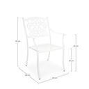 Sedia con bracciolo Ivrea bianco da esterno