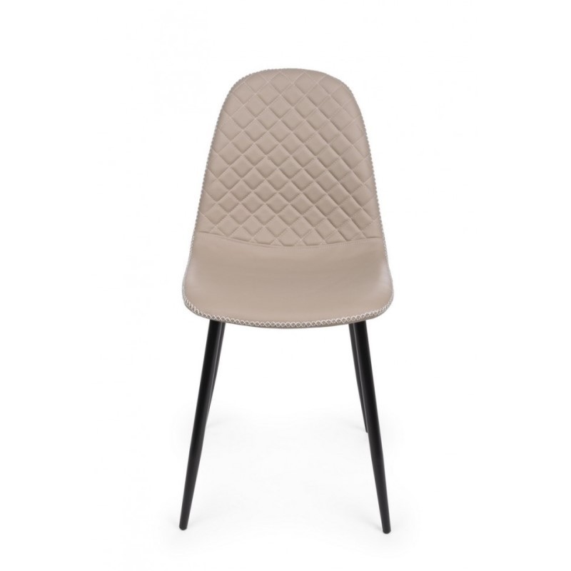 Sedia da pranzo in similpelle Tortora AMANDA 45x54x h87 cm