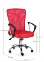 Sedia da ufficio BRISBANE rossa altezza regolabile