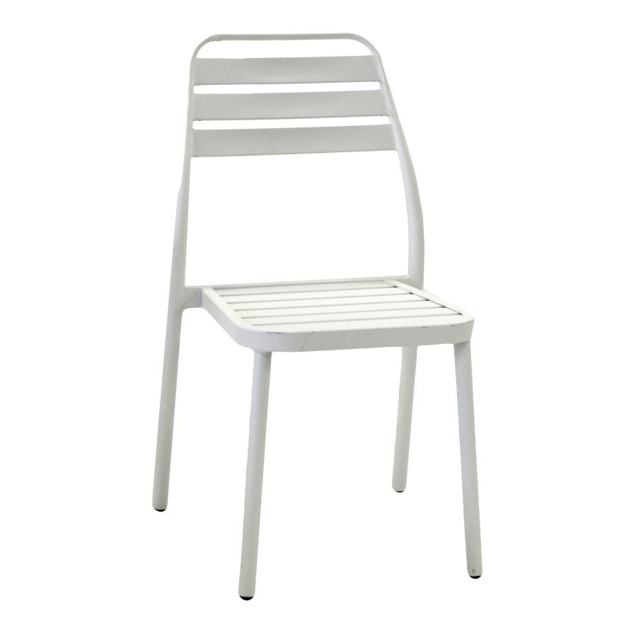 Sedia esterno alluminio las vegas bianca cm 49x 58 x h45/88