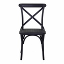 Sedia esterno plastica cross nero cm39x43 x h45,5/89,5