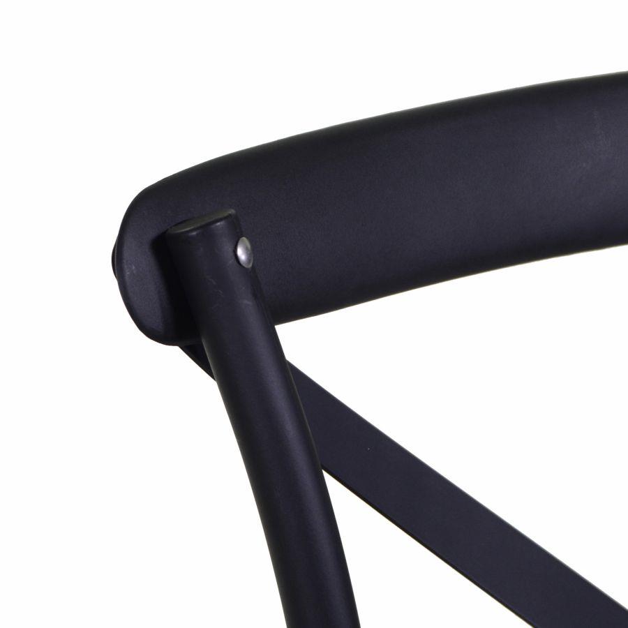 Sedia esterno plastica cross nero cm39x43 x h45,5/89,5