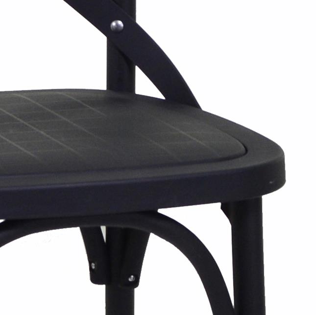 Sedia esterno plastica cross nero cm39x43 x h45,5/89,5